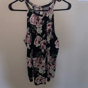 Floral haulter top